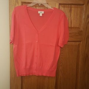 Coral short sleeve size large sweater